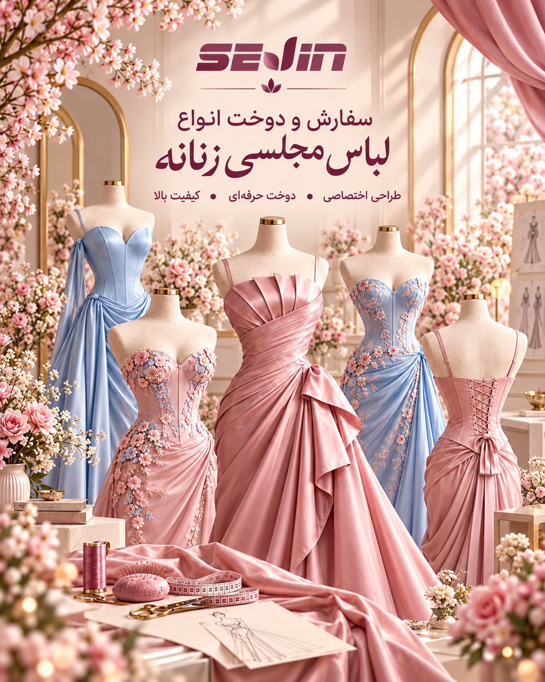 طراحی لباس مزون سوین